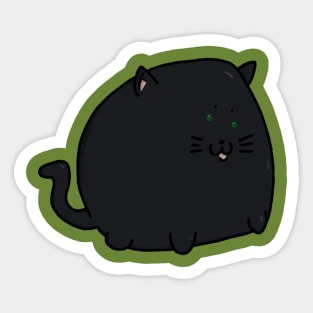 Black cat orb Sticker